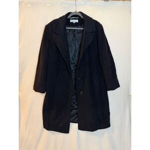 Collection Fifty Nine Bloomingdales 100% Cashmere Coat Black Plus Size 22W Long